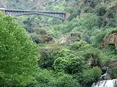 Le pont de chemin de fer aux « Cascades d'el Ourit » à Tlemcen (Algérie).