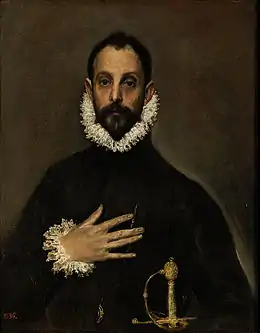 Le Gentilhomme à la main sur la poitrine (Le Greco).