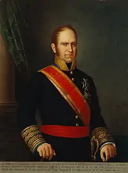 Portrait d'un général espagnol du XIXe siècle.