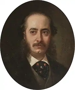 Portrait du peintre Manuel Castellano par D. Fierros (1865).