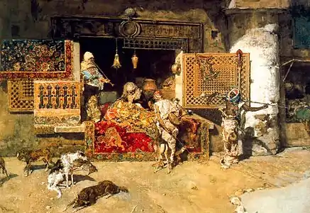 Le Vendeur de tapis, Mariano Fortuny (1870)