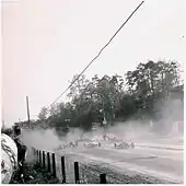 Photo de l'accident mortel du pilote Atterberg en mai 1963.