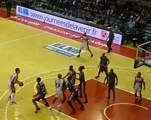 Match de Pro A entre l'Élan Chalon et Le Havre en avril 2015