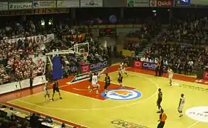 Match d'Euroligue entre l'Élan Chalon et Sienne (en 2012)