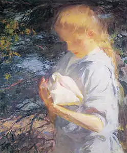 Frank W. Benson, Eleanor Holding a Shell, North Haven (Maine), 1902, collection privée.