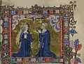 La destinataire du manuscrit et son époux : Aliénor d'Angleterre et Renaud II de Gueldre ?