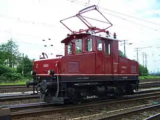 Une machine électrique à deux essieux allemande.