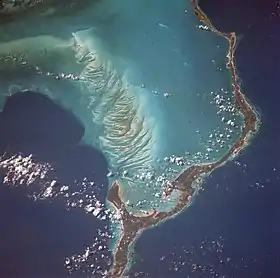 Image satellite d'Eleuthera.