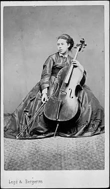 Élisa de Try et son violoncelle, Paris, Carjat - Legé & Bergeron, 1865