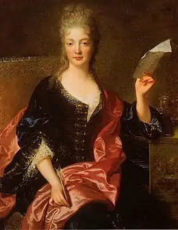 Portrait d'Élisabeth Jacquet de La Guerre, par François de Troy, fin du XVIIe siècle ou début du XVIIIe siècle.