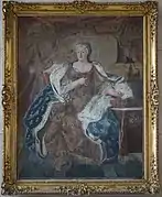 Elisabeth Charlotte d’Orléans, copie de Rigaud, présenté au château.