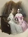 Les dames de cour Elise (1820-1908) et Blanka von Rauch (1817-1905)