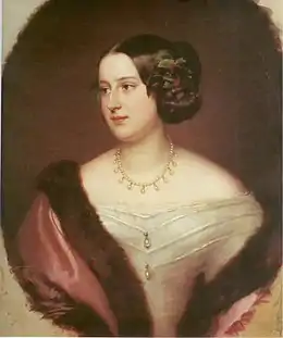 Portrait de SAS Elisabeth-Alexandrine de Ficquelmont, princesse Clary-Aldringen, par Franz Schrocberg