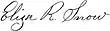 Signature de Eliza R. Snow