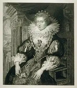 Élisabeth de France, d'après Pierre Paul Rubens (vers 1885, musée des Beaux-Arts de San Francisco).