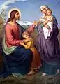 Le Christ bénissant les petits enfants.