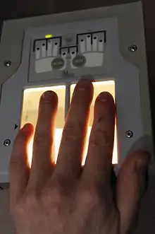Un scanner d'empreintes digitales