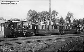 Train à voie étroite, vers 1920.