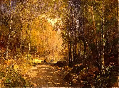 Chemin forestier près de Schärfling (1890), musée Leopold, Vienne.