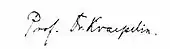 signature d'Emil Kraepelin