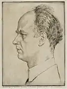 Portrait Wilhelm Furtwängler de Wilhelm Furtwängler vu de profil