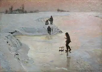 Les patineurs d'Emile Claus (1891).