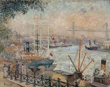Port de Nantes (1914), huile sur toile, musée des Beaux-Arts de Nantes.