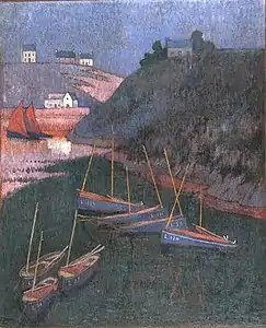 Émile Jourdan : Le port de Brigneau (vers 1900).