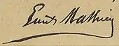 signature d'Émile Mathieu (compositeur)