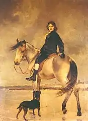 Portrait de Gaëtan de Somzée à cheval, 1882, Musées royaux des beaux-arts.