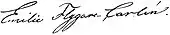 signature d'Emilie Flygare-Carlén