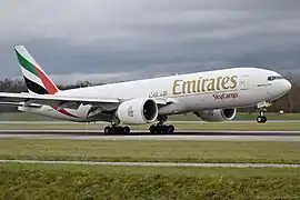 Boeing 777F d'Emirates SkyCargo (en) en 2015.