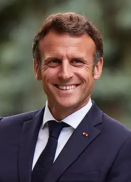 France :   Emmanuel Macron, président de la République française.