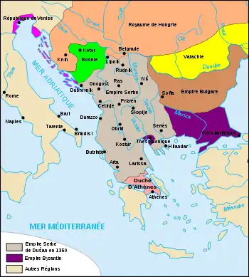 L'empire serbe.