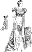 Femme avec gants opéra (XIXe siècle)
