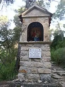 Emplacement où la statue de la Vierge fut déposée par les Révolutionnaires