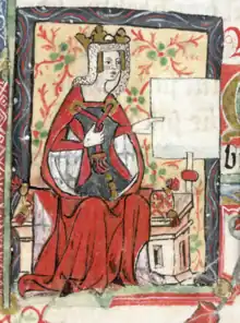 Une représentation de Mathilde l'Emperesse dans un manuscrit médiécal
