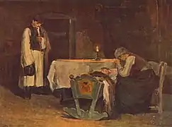Près du berceau (Bölcső mellett, 1905)