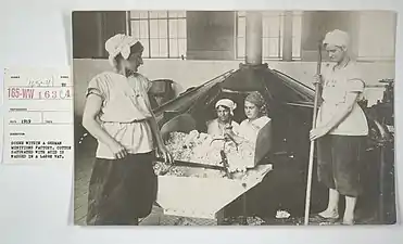 Femmes travaillant le fulmicoton dans une usine d'explosifs