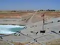 Bassin de dissipation d'un grand barrage en Turquie