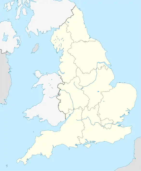 Carte des aéroports commerciaux d'Angleterre