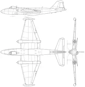 vue en plan de l’avion