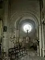 Transept, vue sur l'ancien croisillon nord depuis le sud.