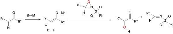 Oxydation d'énolate par une sulfonyloxaziridine