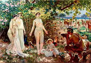 Le Jugement de Pâris (1904), huile sur toile, 215 × 331 cm, musée de Malaga.