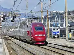 Entrée des Thalys d'hiver.