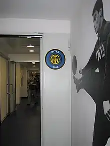 L'entrée du vestiaire Inter