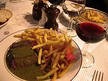 Entrecôte à la bordelaise et frites