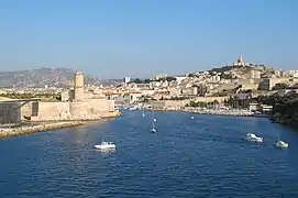 Vue depuis le fort Saint-Nicolas de Marseille.