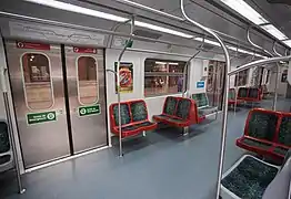 Intérieur du train série 7000